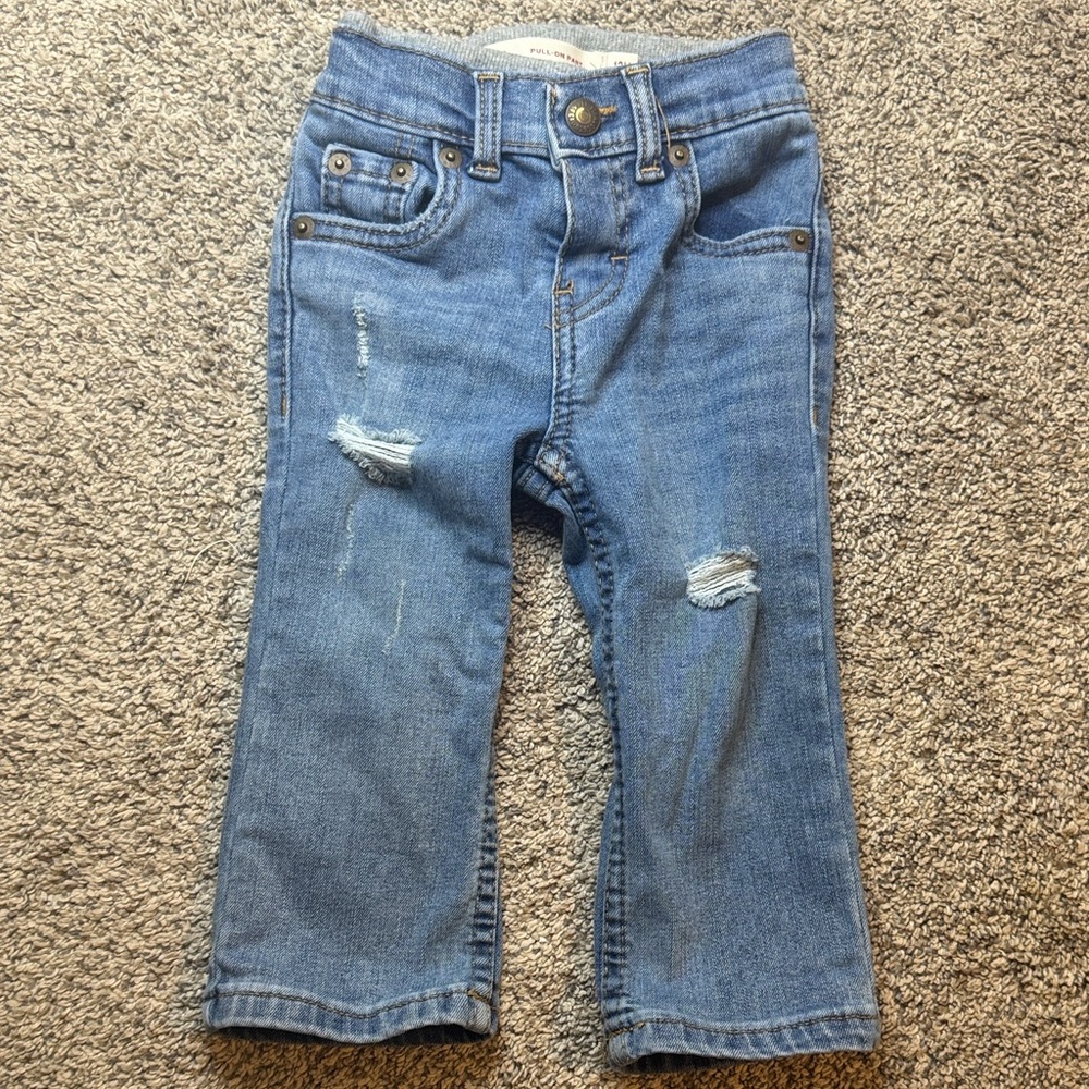 Levi's Baby Boy Distressed Blue Jeans